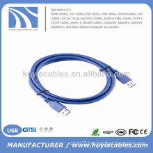 High Quality Blue USB 3.0 cable cord Male to Male For PC and Mac compatible